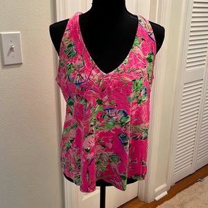 Casey Key 100% cotton pink tank top